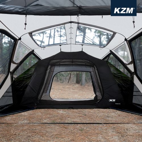 KZM NEW X5 テント 4～5人用 大型テント ファミリーテント リビングシェルテント カズミ アウトドア KZM OUTDOOR NEW X5